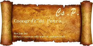 Csongrádi Petra névjegykártya